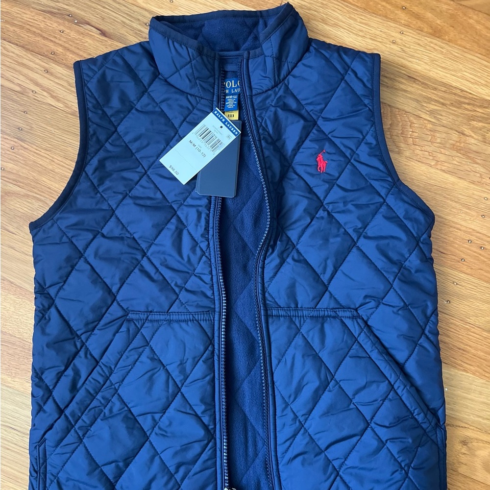 NWT boys Polo Ralph Lauren Navy Quilted Vest